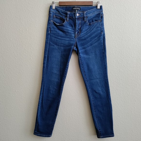 J. Crew Mid Rise Skinny Jeans in Rockaway Wash Size W27 L28 - Picture 2 of 12
